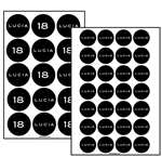 Stickers plancha negro y blanco (40u)